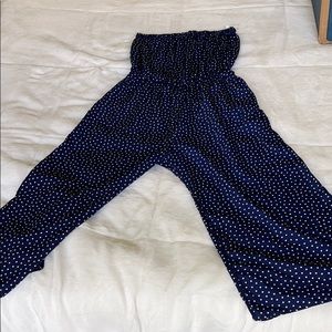 Navy patterned romper!